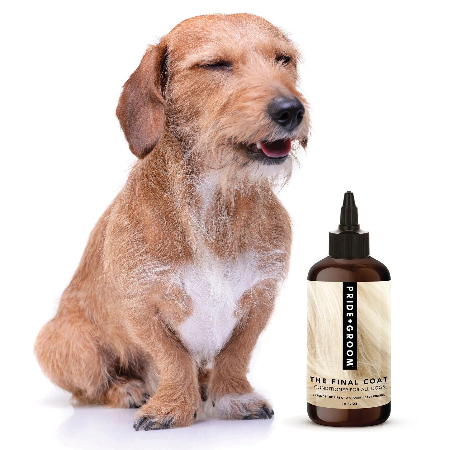 THE FINAL COAT Dog Conditioner — All-Natural, Vegan, Hypoallergenic Conditioner for a Soft, Shiny Coat PRIDE+GROOM