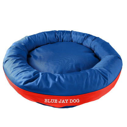 Dog Bed Round Bolster Armor Baseball American Dog