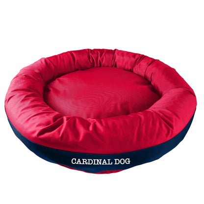 Dog Bed Round Bolster Armor Baseball American Dog