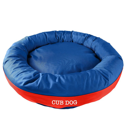 Dog Bed Round Bolster Armor Baseball American Dog