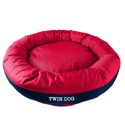 Dog Bed Round Bolster Armor Baseball American Dog