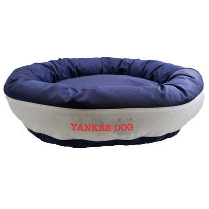 Dog Bed Round Bolster Armor Baseball American Dog