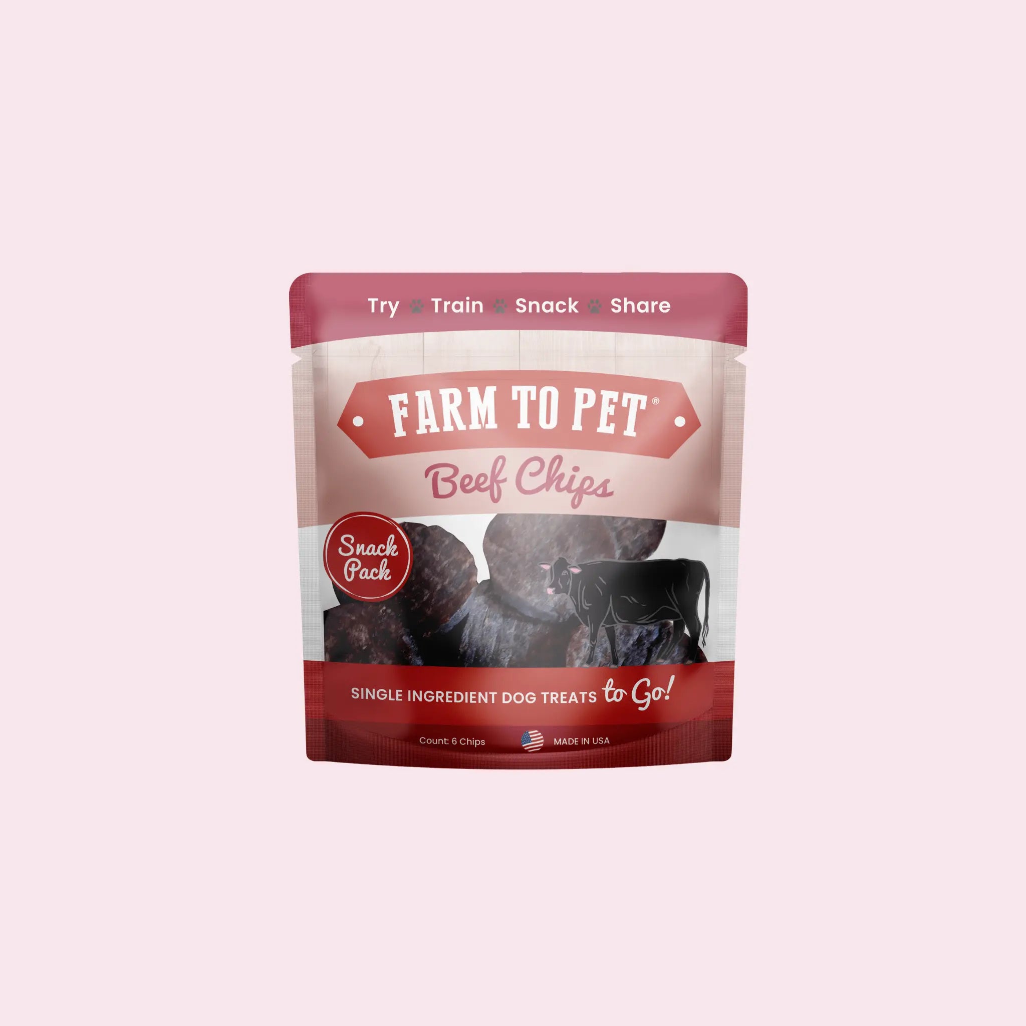 Beef Chips Snack Pack Bundles | Dog Treats for Training & Travel Farm To Pet
