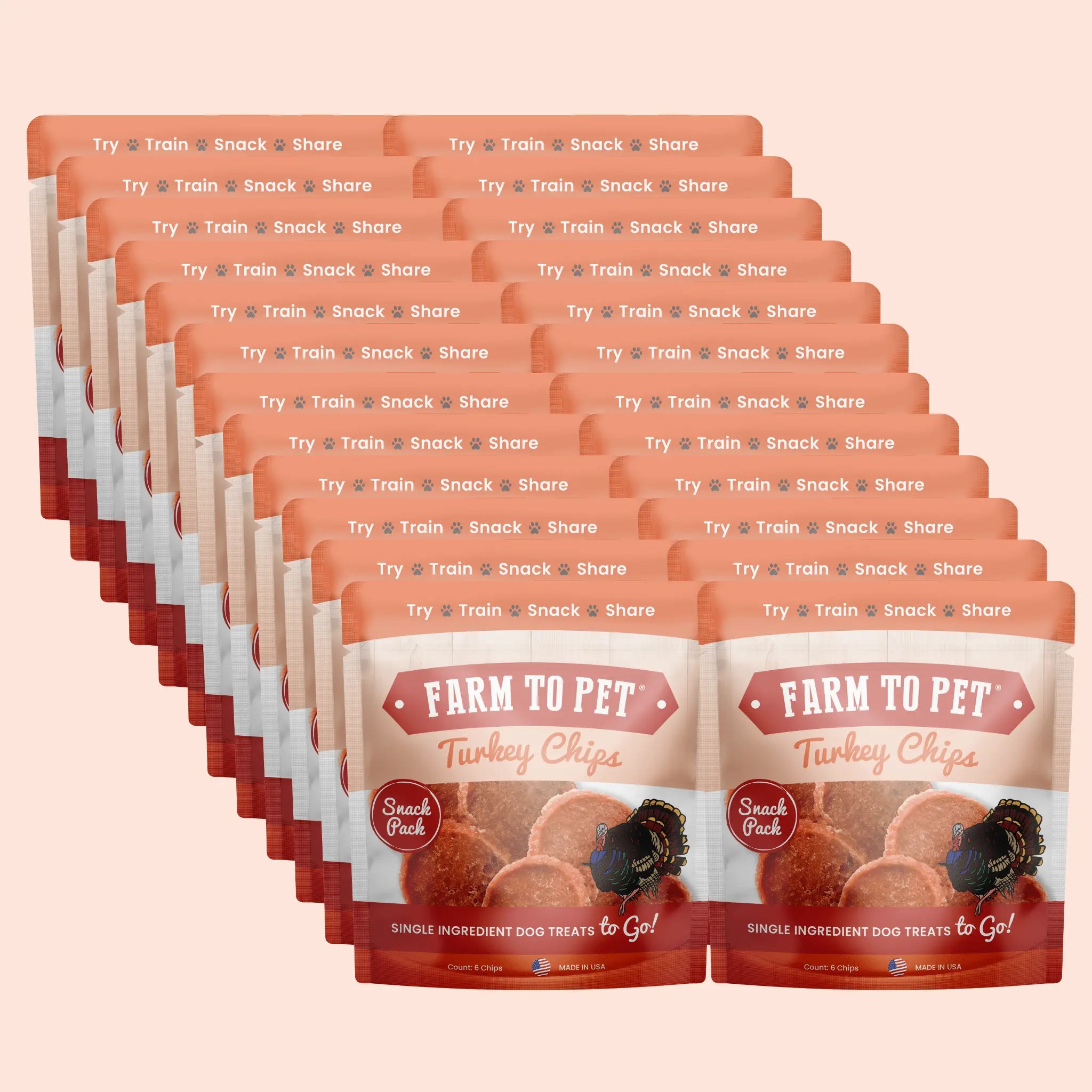 Turkey Chips Snack Pack Bundles | Low Allergen Treats for Training Farm To Pet