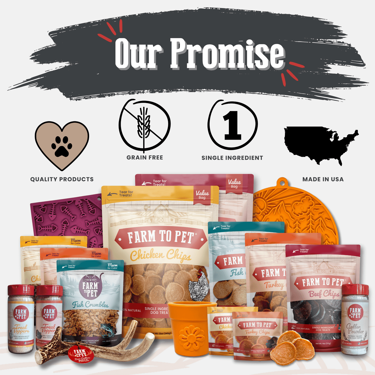 Deer Antler Dog Chews | Organic Chews for Dogs Farm To Pet