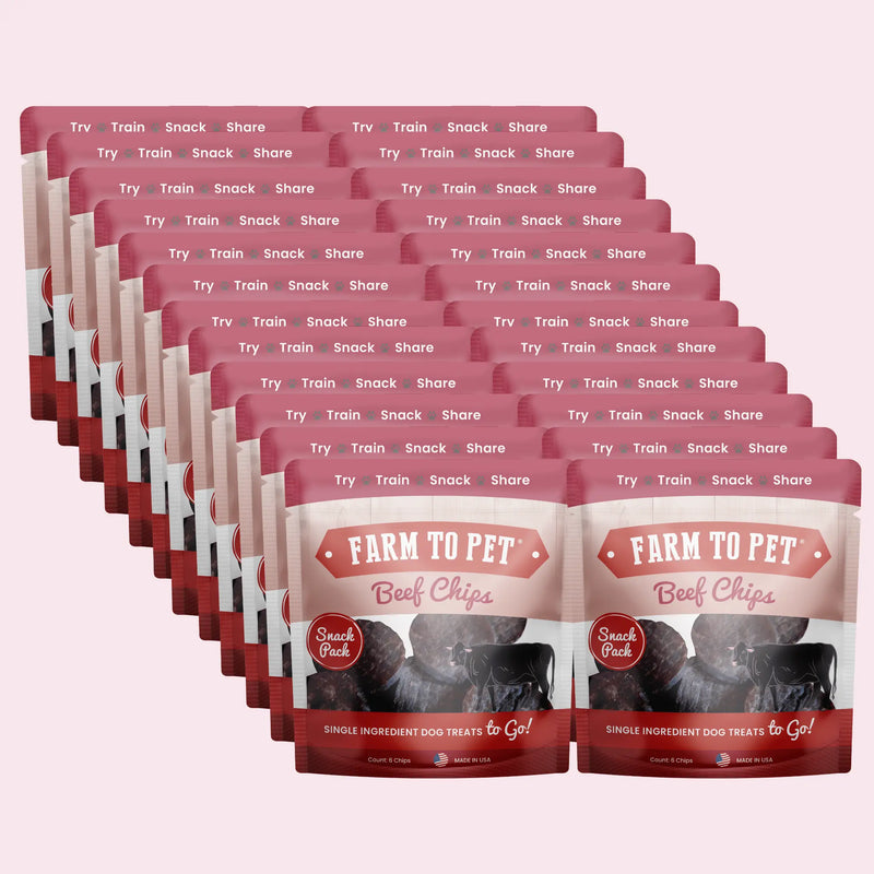 Beef Chips Snack Pack Bundles | Dog Treats for Training & Travel