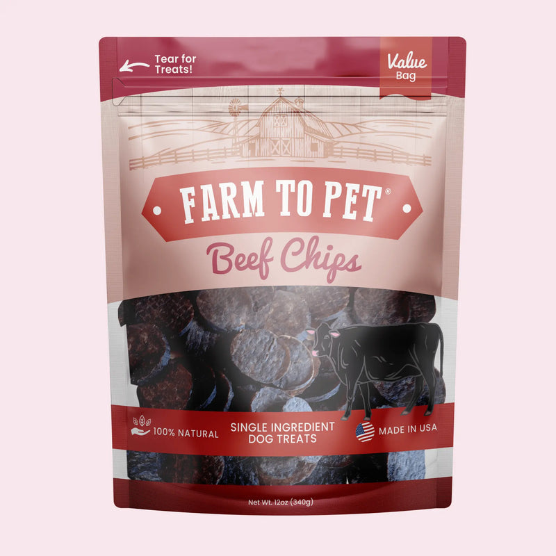 Beef Chips Dog Treats | Single-Ingredient Healthy Treats for Dogs