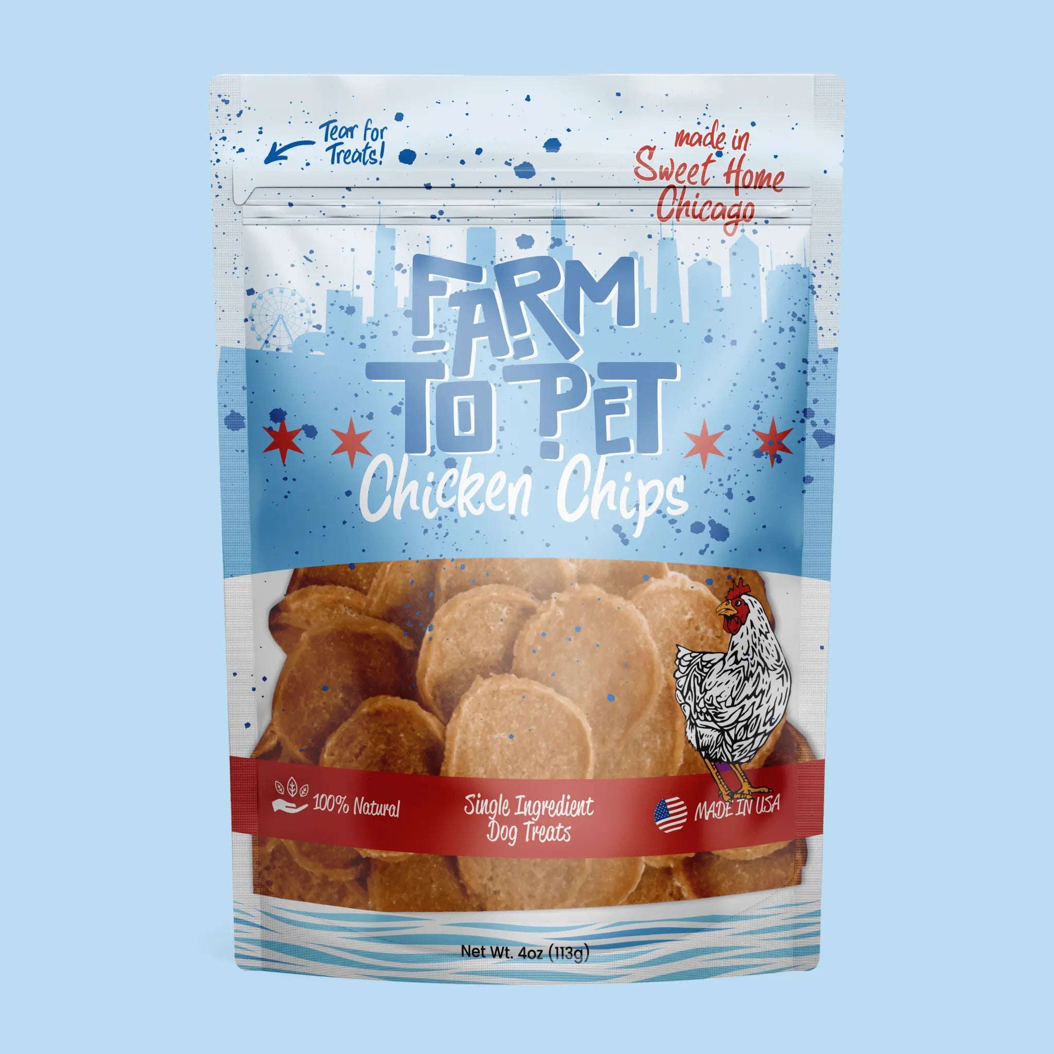 Chicago Chicken Chips for Dogs | Dog Treats To Celebrate Our Hometown Farm To Pet