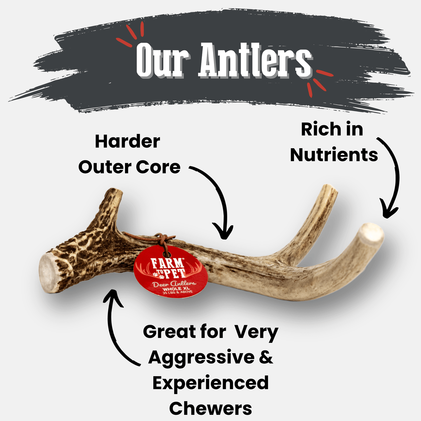 Deer Antler Dog Chews | Organic Chews for Dogs Farm To Pet