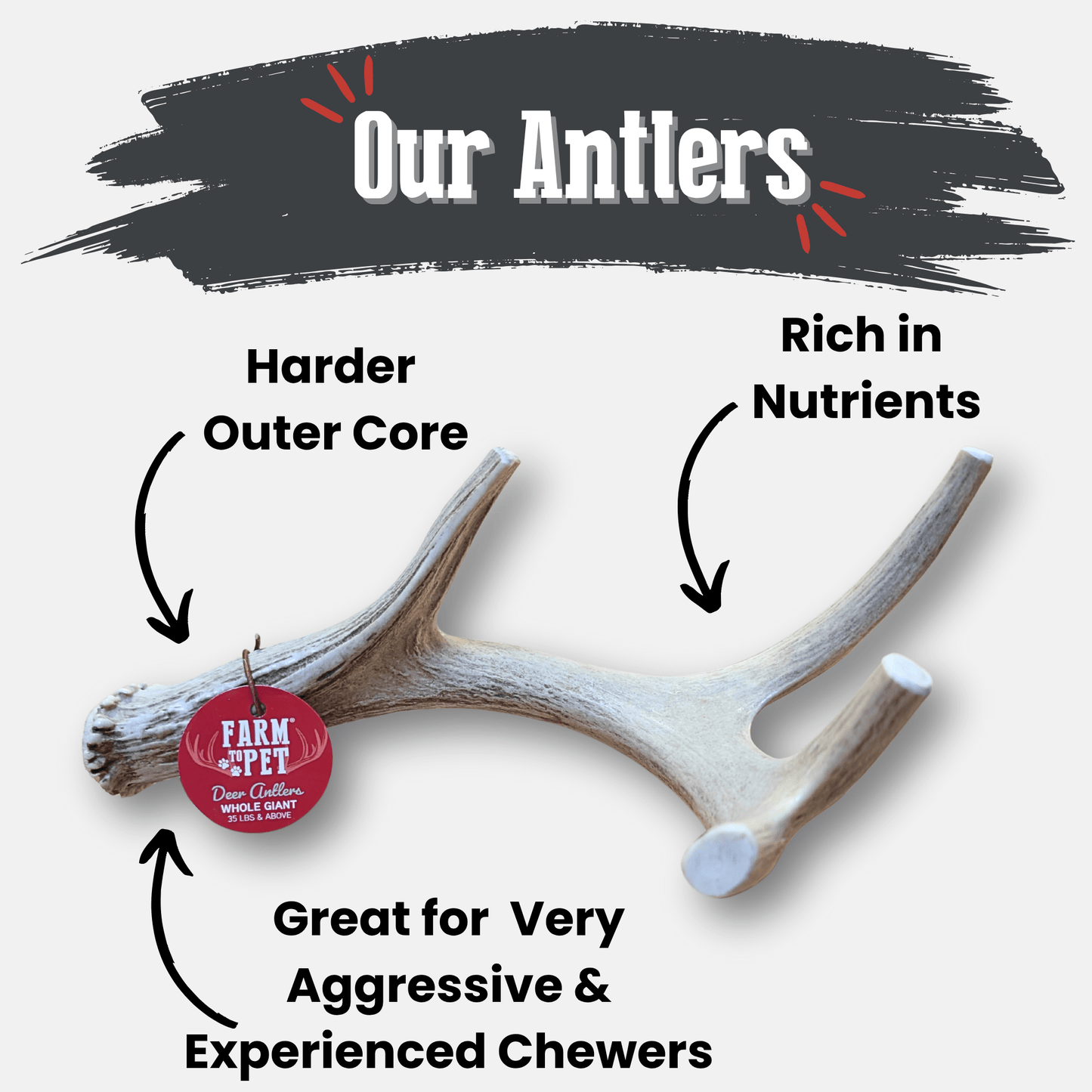 Deer Antler Dog Chews | Organic Chews for Dogs Farm To Pet