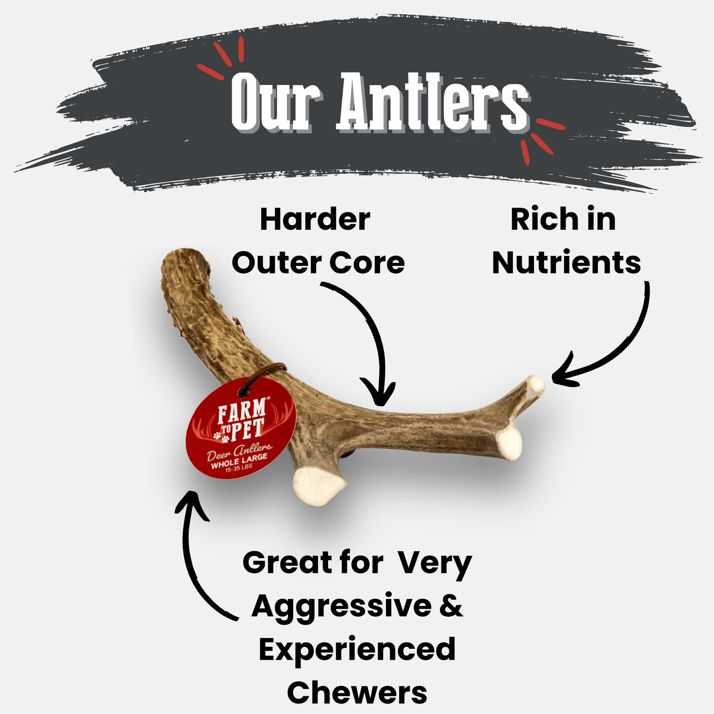 Deer Antler Dog Chews | Organic Chews for Dogs Farm To Pet
