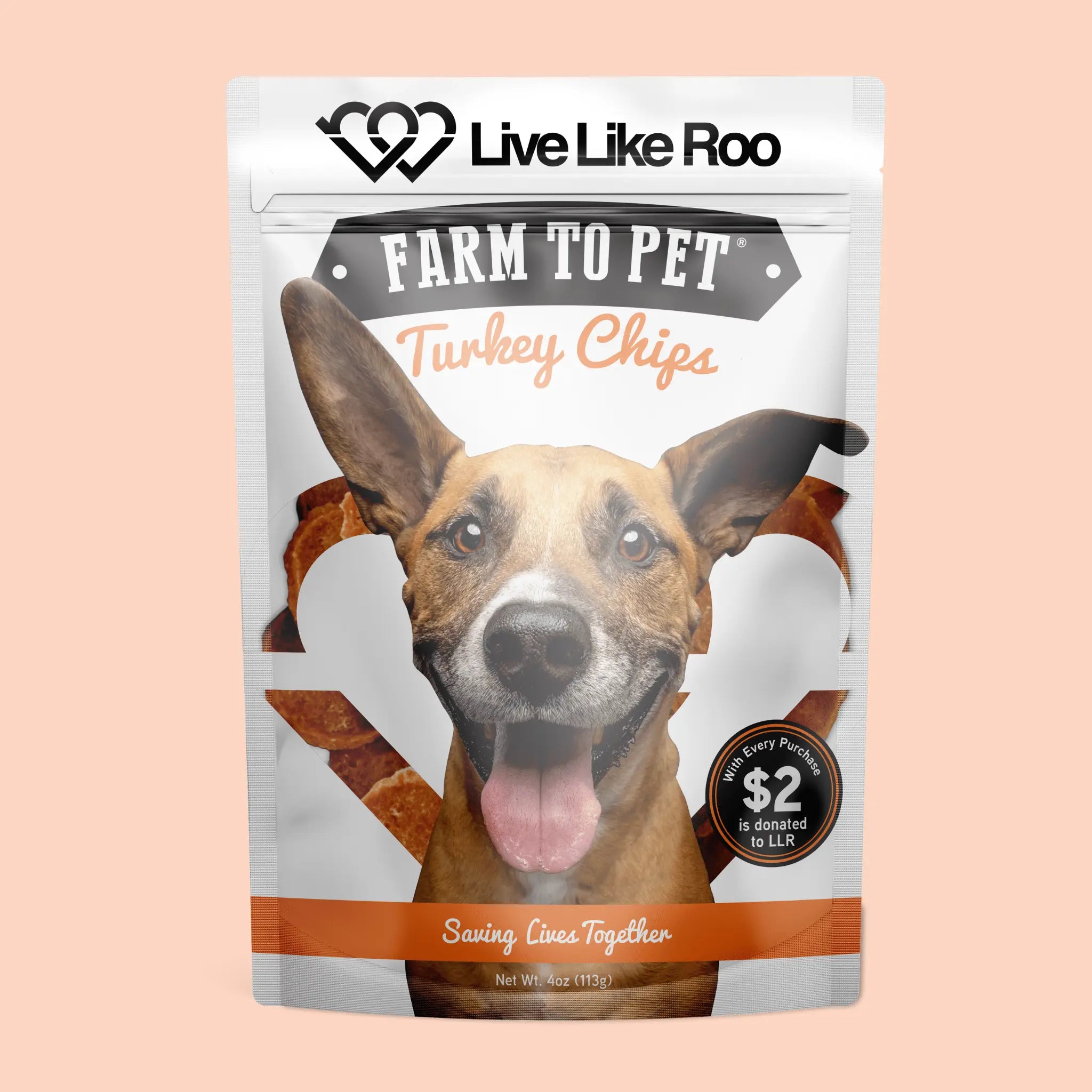 Live Like Roo Turkey Chips for Dogs | Dog Treats That Give Back Farm To Pet