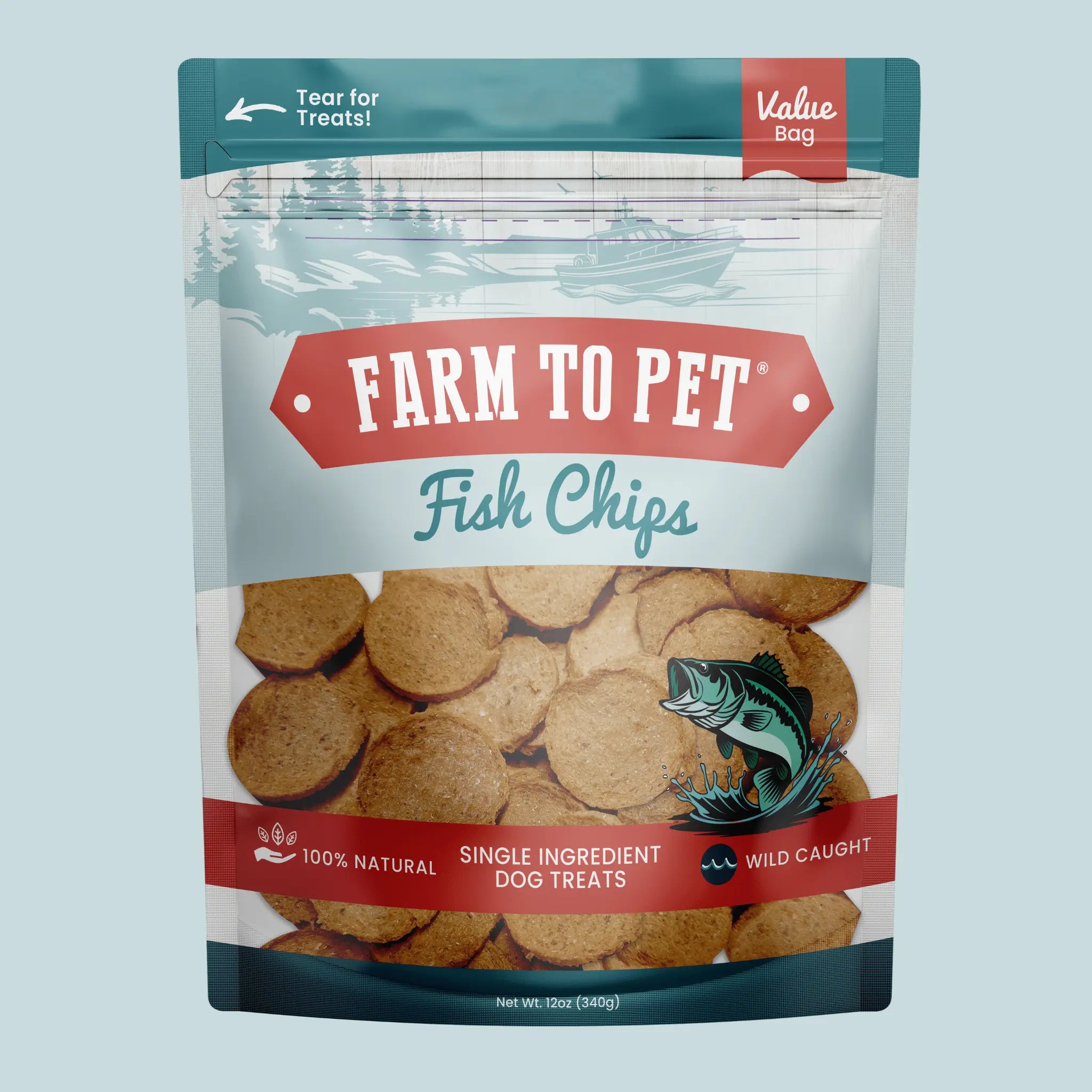 Fish Chips for Dogs | Wild-Caught Fish Dog Treats Farm To Pet