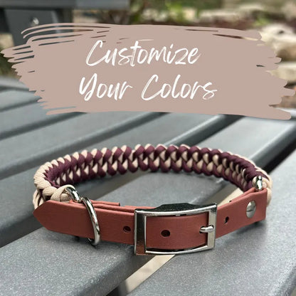 Fishtail Braid Handmade Dog Collar - Customize Your Color Pawsh Pup Co.