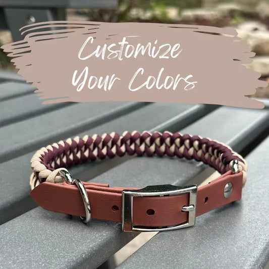 Fishtail Braid Handmade Dog Collar - Customize Your Color Pawsh Pup Co.