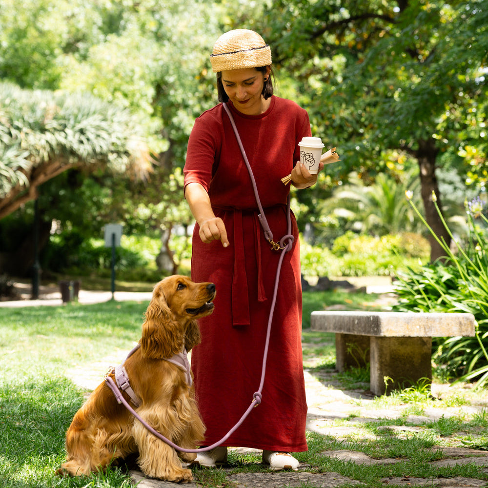 'Moss Green' - Hands Free Braided Leash