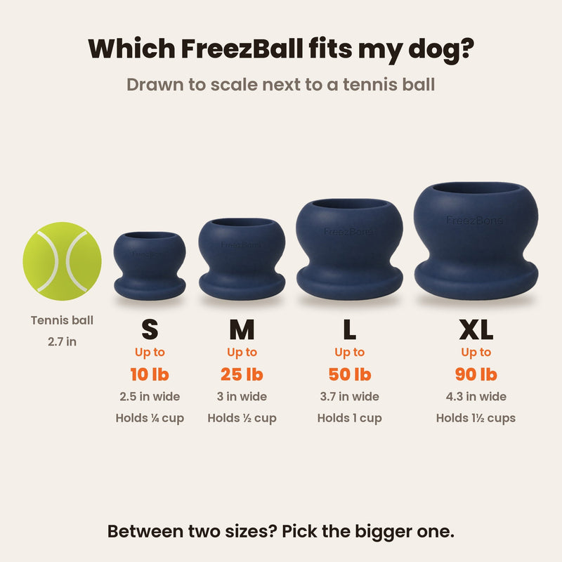 Freezball Dog Chew Toy- Durable Fillable Dog Chew Bone