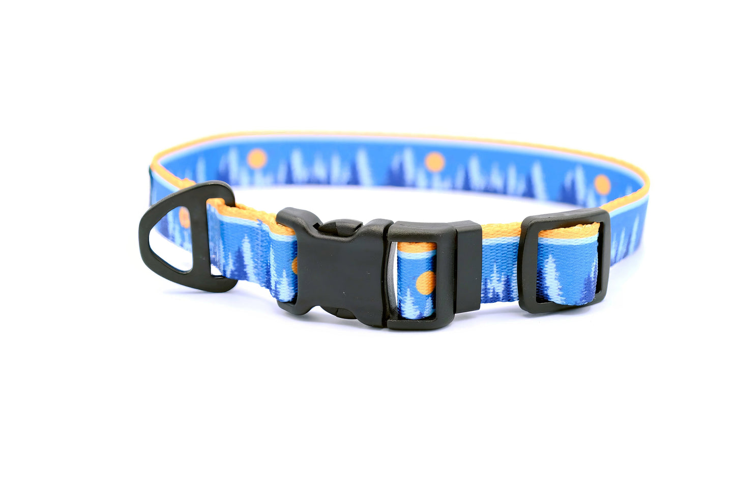 Outdoor Style Frozen Forest Nylon Dog Collar Euro-Dog Collars and Leads