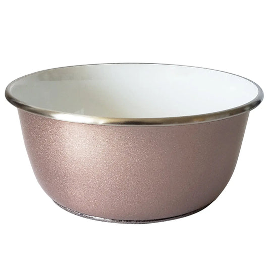 Deep Dog Bowl with Paw Print Design – Stainless Steel Bowl, Ideal for Small, Medium to Large Dogs – Rose Gold American Pet Supplies