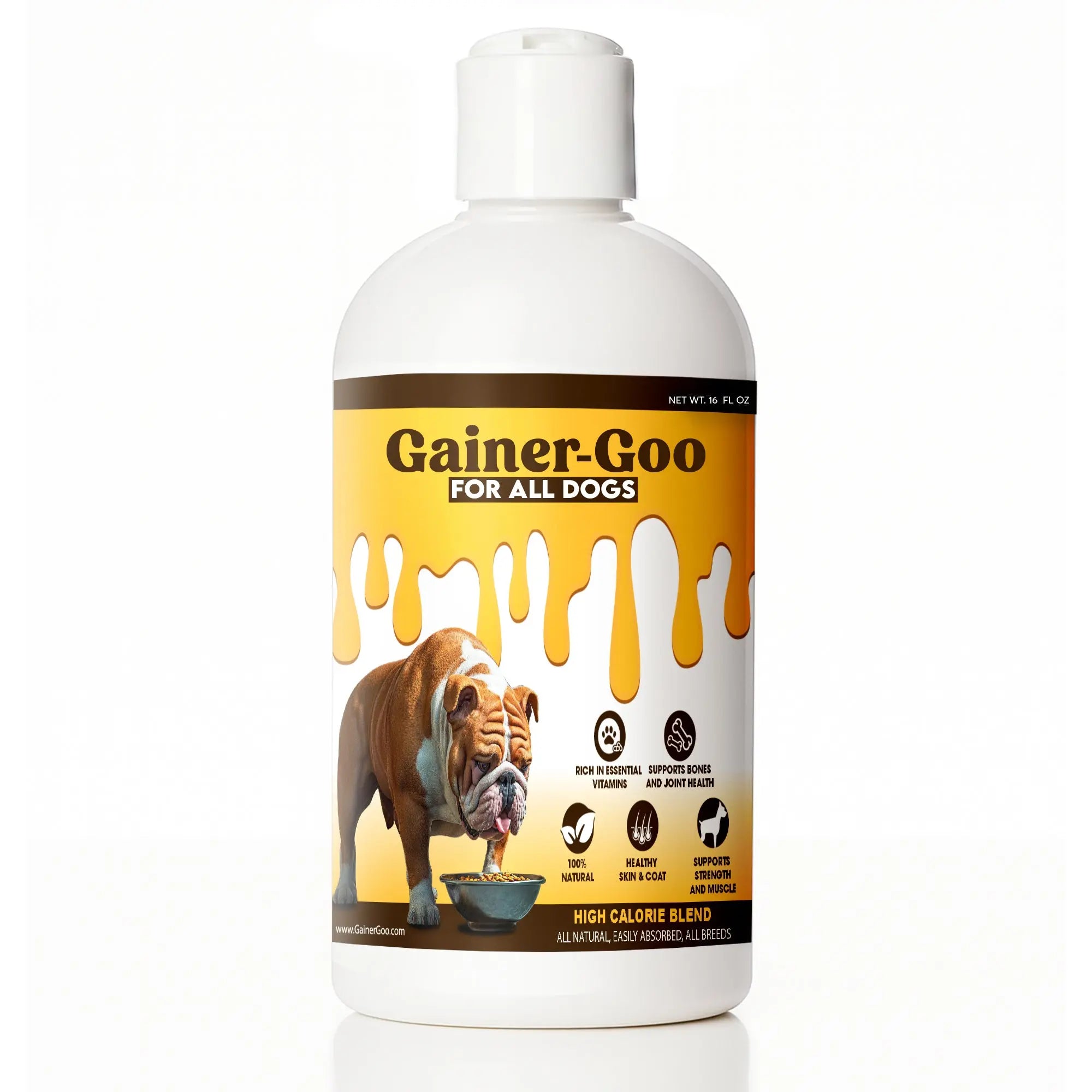 (16oz)  Gainer-GOO (for All Breeds) High Calorie Fat Liquid Weight Gainer Horizon Animal Care