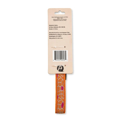 Nylon Dog Collar with Embroidered Giraffe Design/Animal Print, Secure & Adjustable Fit American Pet Supplies