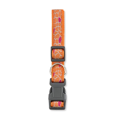 Nylon Dog Collar with Embroidered Giraffe Design/Animal Print, Secure & Adjustable Fit American Pet Supplies