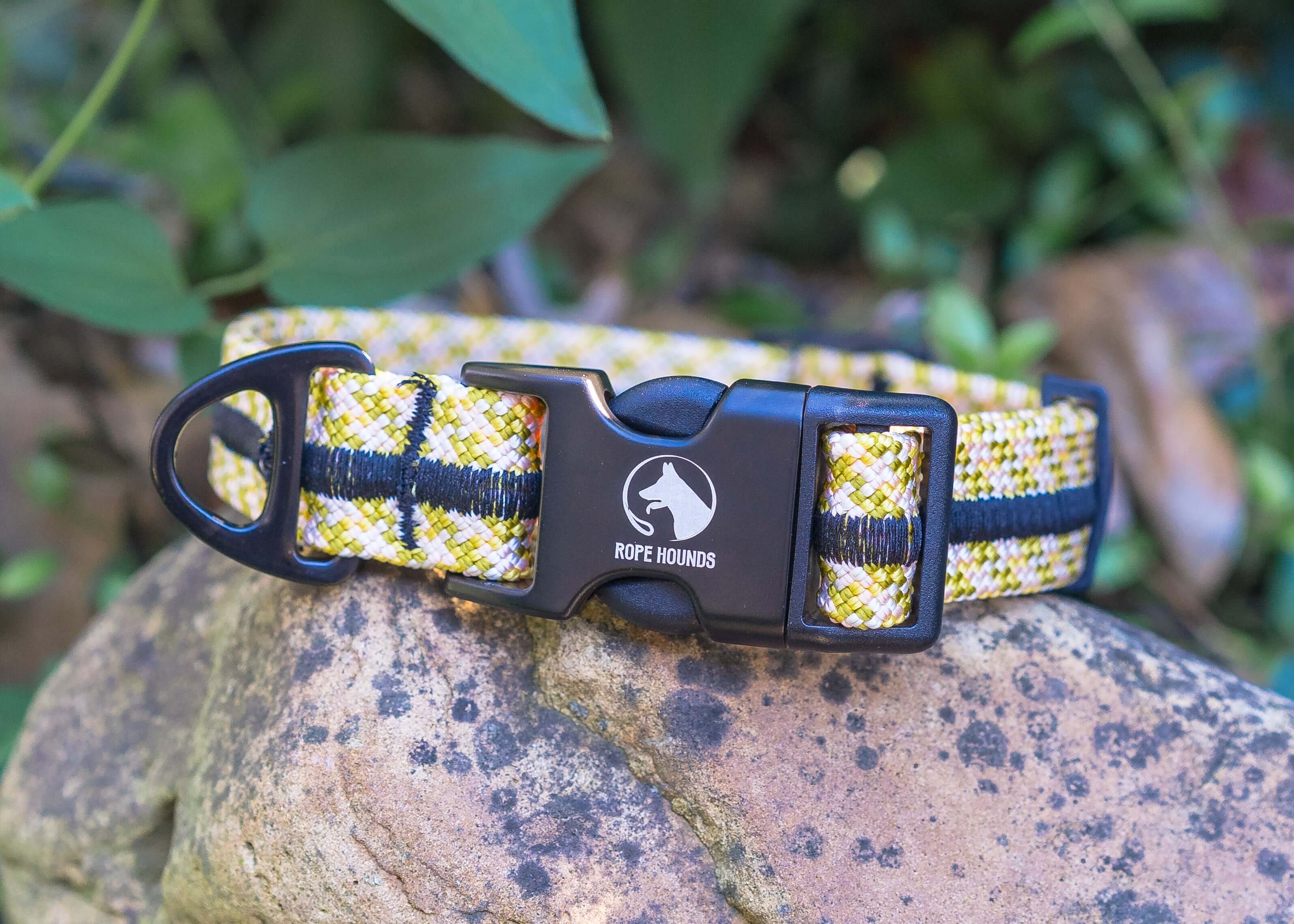 Adventure Dog Collar - Greens/Yellows