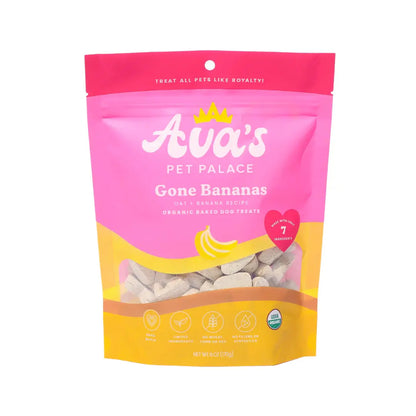 Ava's Pet Palace Organic Oven Baked Dog Treats - Gone Bananas (6 oz) / 2-Pack American Pet Supplies