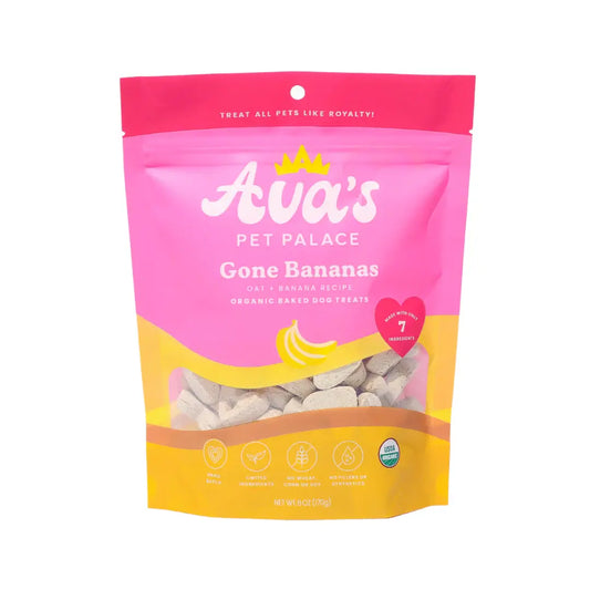 Ava's Pet Palace Organic Oven Baked Dog Treats - Gone Bananas (6 oz) / 2-Pack American Pet Supplies