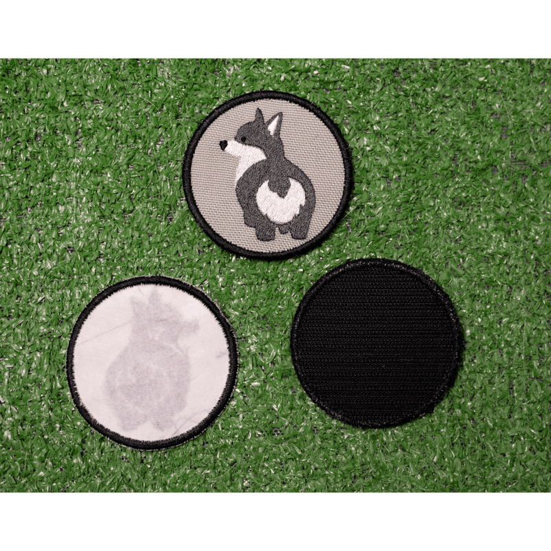 Gray Corgi Bum Patch