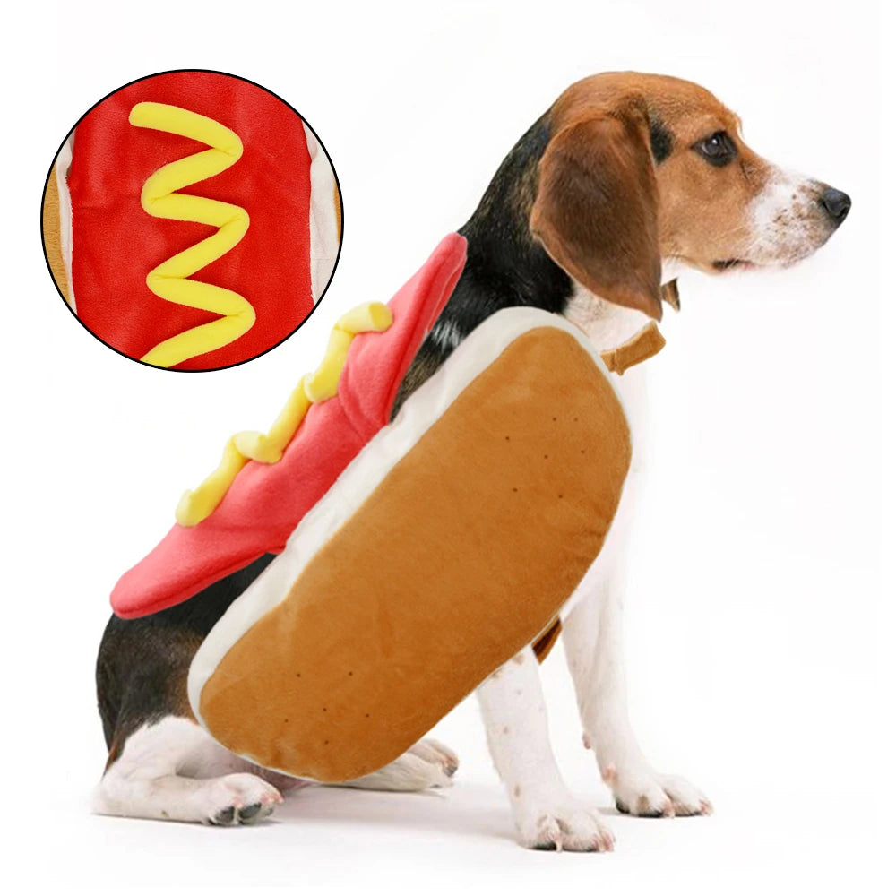 Keep Warm Funny Dog Clothes Creative Sausage Dog Costume Practical Hot Dog Clothes Halloween Christmas Party Pet Products