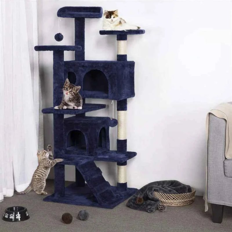 Realtronex 130cm Cat Tree Tower with Condo and Sisal Scratcher