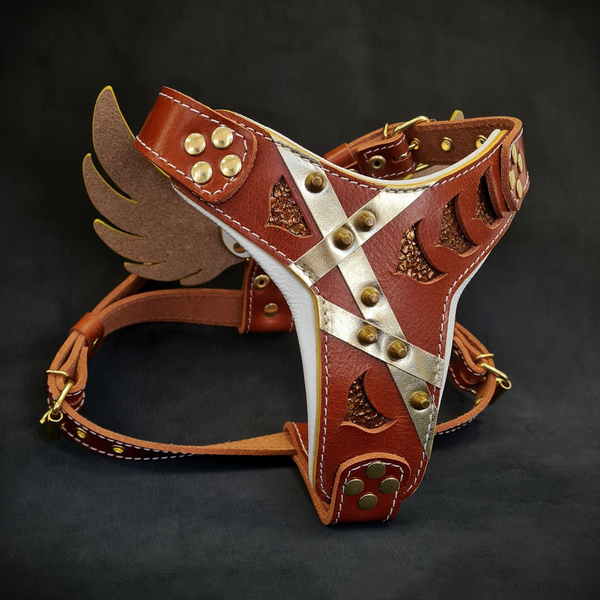 Bestia Hermes Leather Dog Harness – Small–Medium Dogs