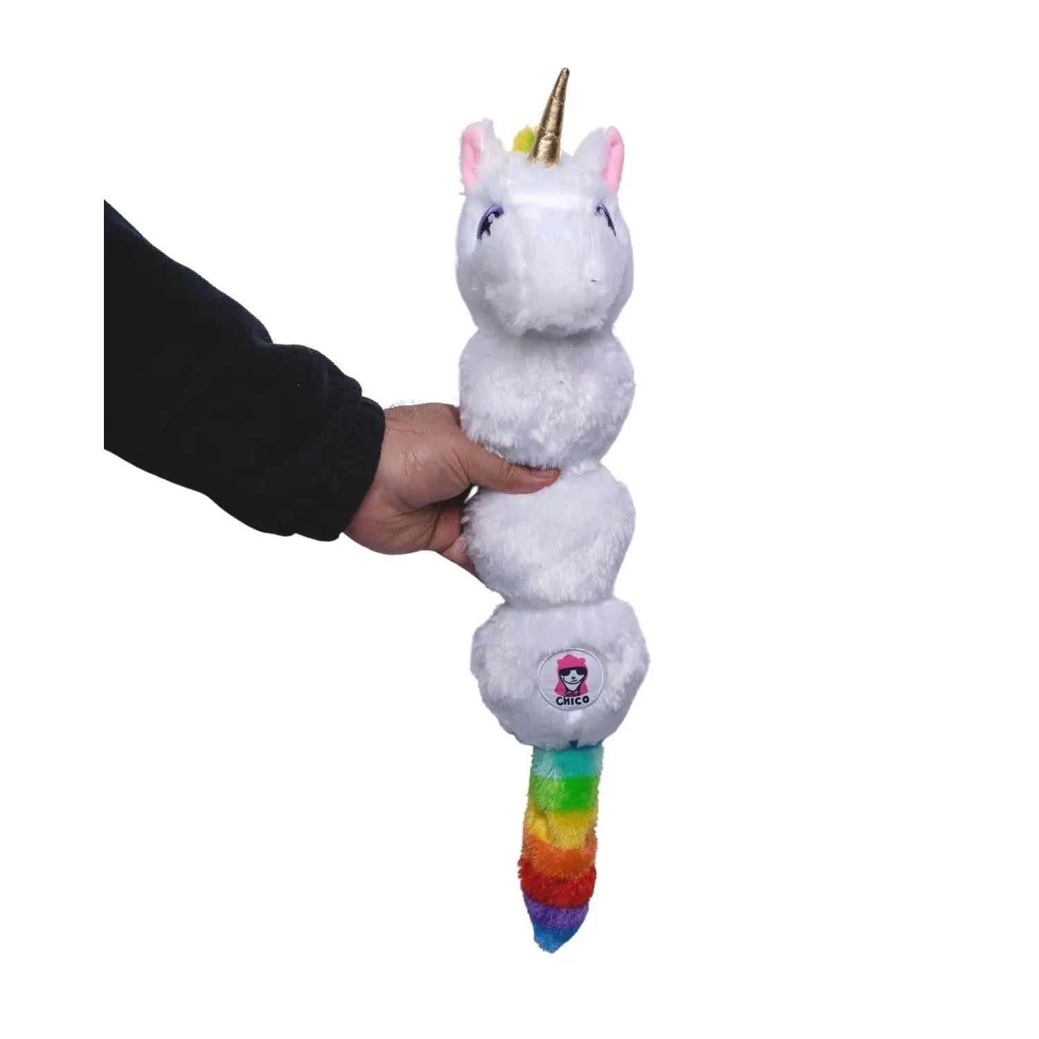 Colorful Unicorn Magical Creature Plush Dog Toy – with Squeaker & Crinkle Paper for Fun Play American Pet Supplies