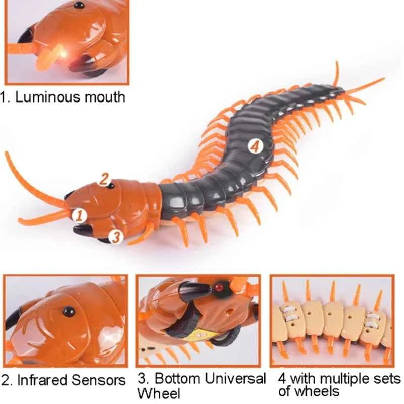 Funny Electronic Pet Remote Control Simulation Giant IR RC Scolopendra Centipede April Fools' Day Tricky Prank Insect Toy Gift