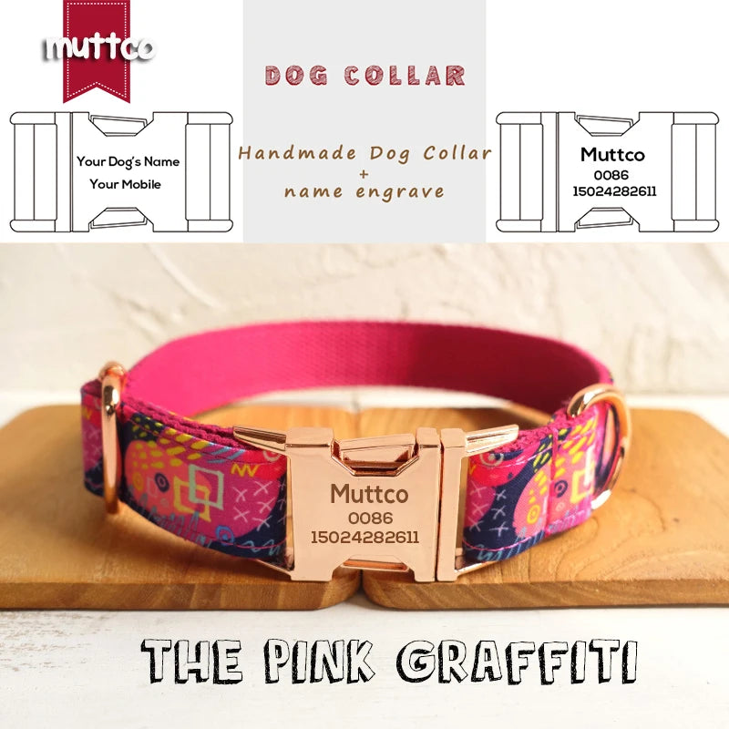 MUTTCO Laser engraved dog collar