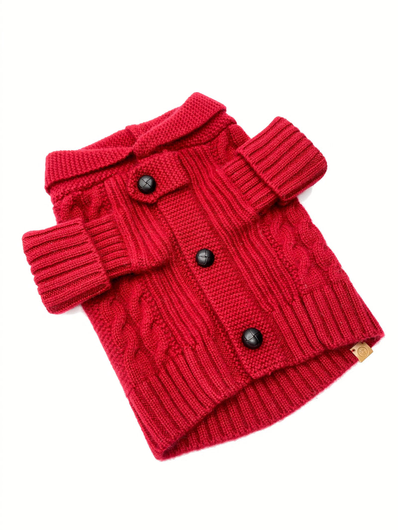 Brooklyn Cashmere Cardigan, Garnet