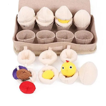 Milou & Lumi Egg Enrichment Plush Toy – Interactive Snuffle Puzzle Toy with Squeaker Dr. Milou