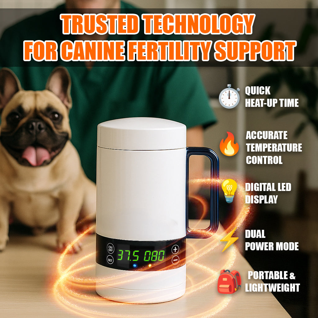 Dog Semen Extender Warmer & Thawer with Temperature Control – Portable Sample Tube Heater for Breeding, AI Prep, Transport & Collection – Digital Display Horizon Animal Care