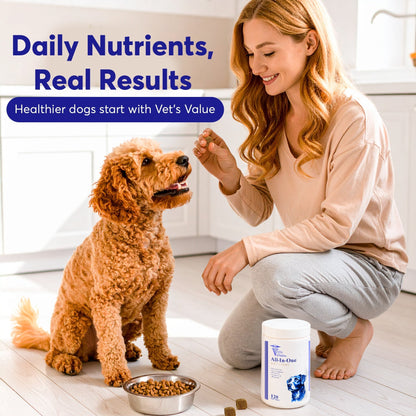 Dog Multivitamin Chews (120 Soft Chews) - All-in-One Vitamins for Dogs of All Ages, Sizes & Breeds | Supports Immunity, Digestive Health, Skin, Coat Joint Health with Glucosamine, Omega Fatty Acids Horizon Animal Care