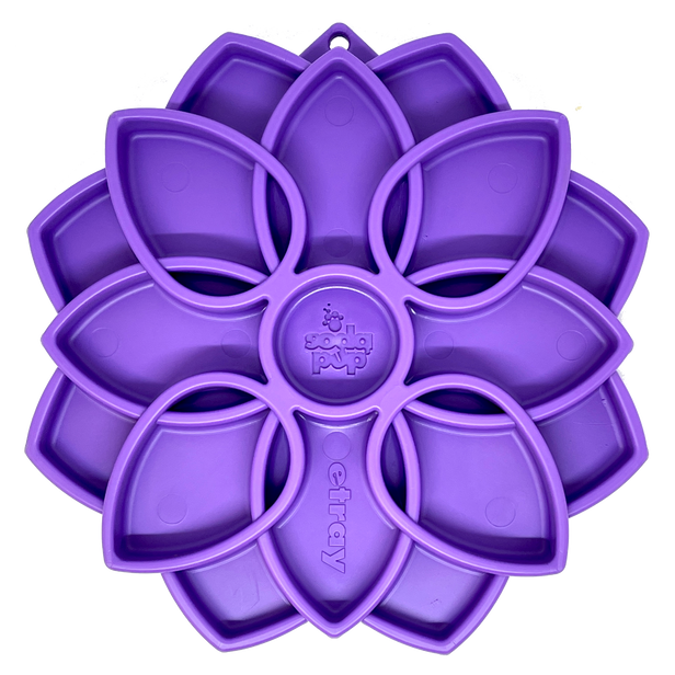 Mandala eTray Shallow Slow Feeder Dog Bowl for Enrichment | USA Made