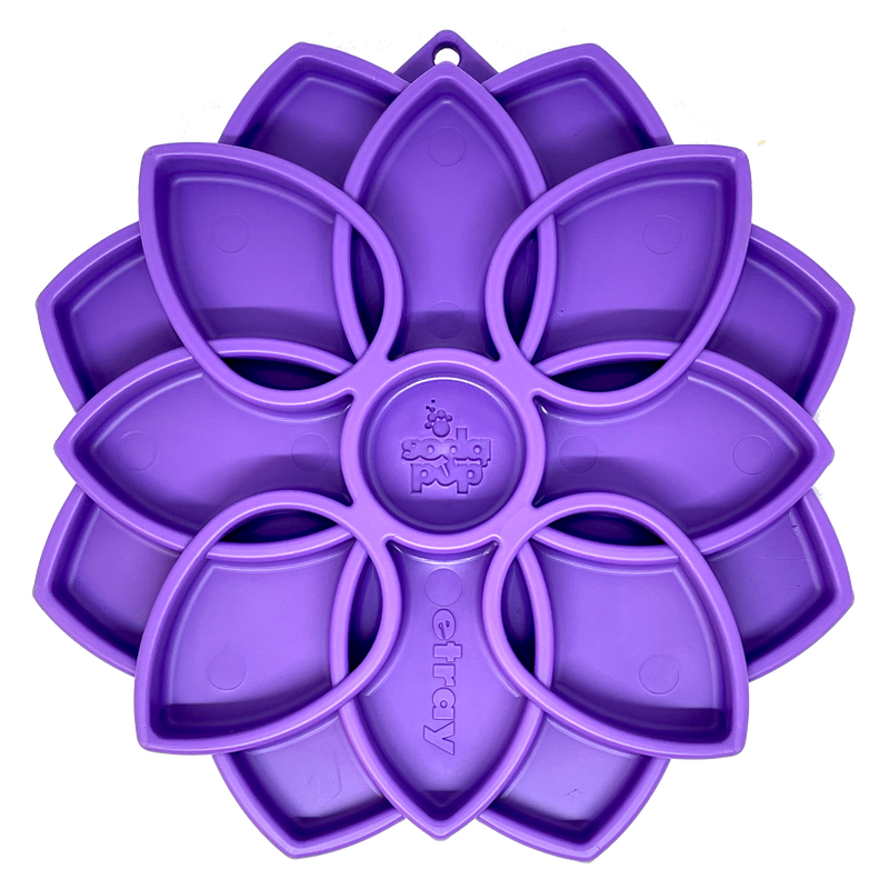 Mandala eTray Shallow Slow Feeder Dog Bowl for Enrichment | USA Made