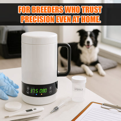 Dog Semen Extender Warmer & Thawer with Temperature Control – Portable Sample Tube Heater for Breeding, AI Prep, Transport & Collection – Digital Display Horizon Animal Care