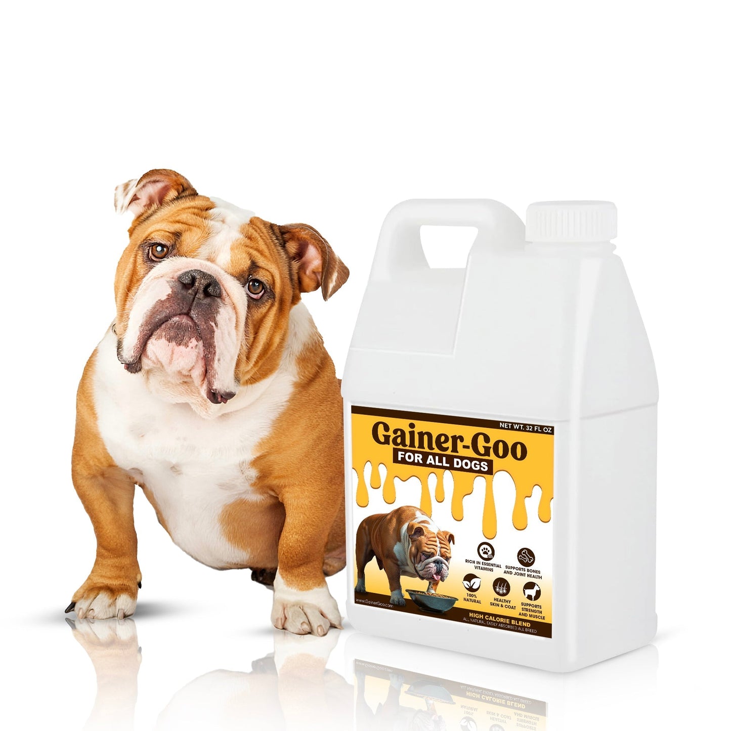 (32oz)  Gainer-GOO (for All Breeds) High Calorie Fat Liquid Weight Gainer Horizon Animal Care