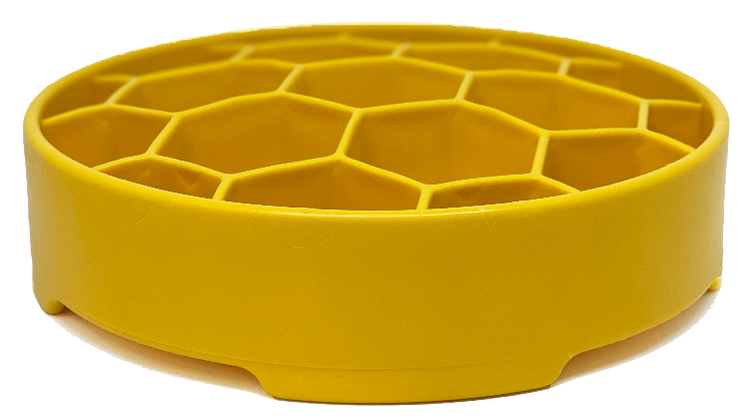 Honeycomb eBowl Deep Slow Feeder Dog Bowl for Enrichment | USA Made