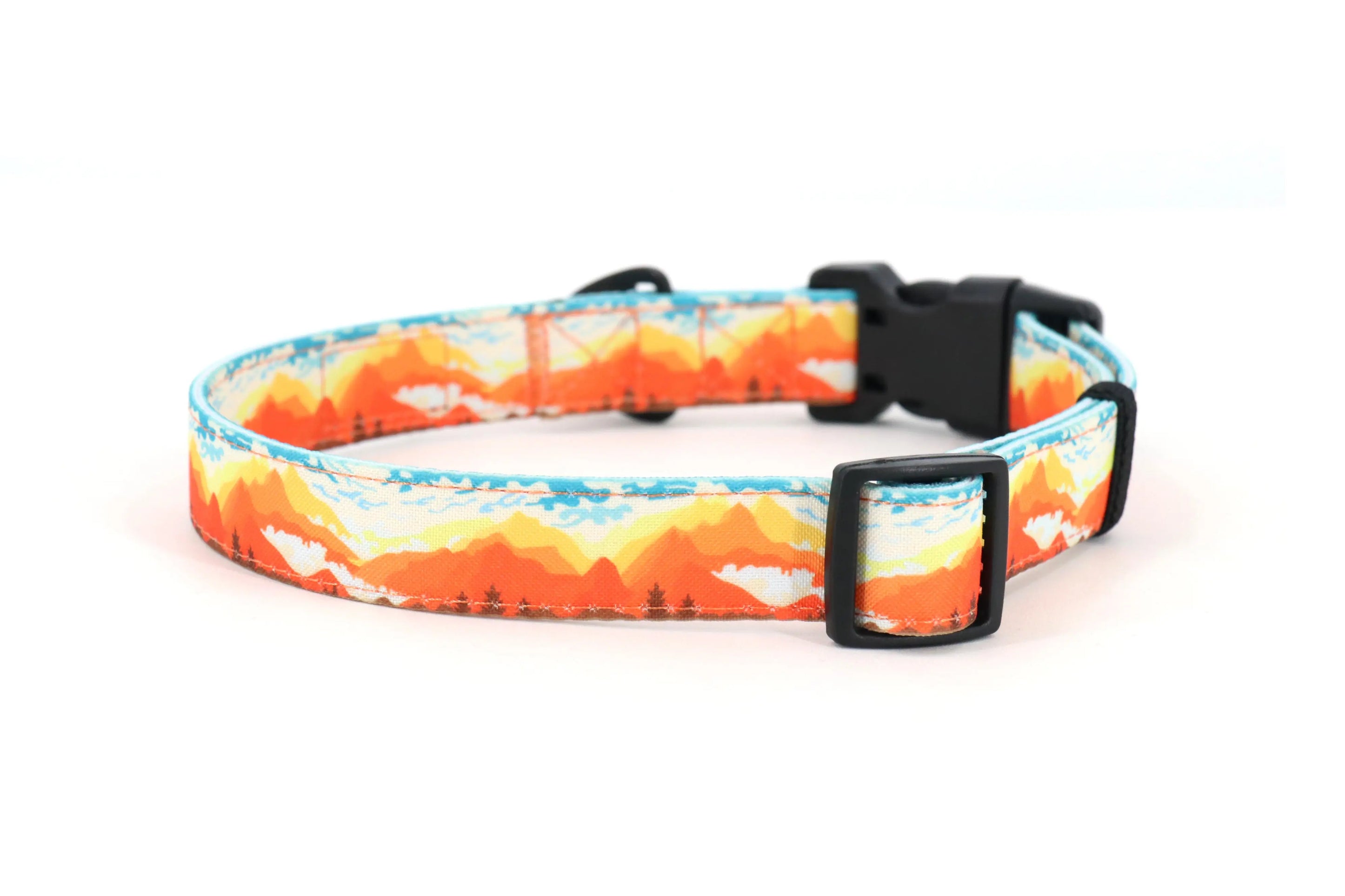 Mountainscape Adjustable Dog Collar - Orange Barking Fancy