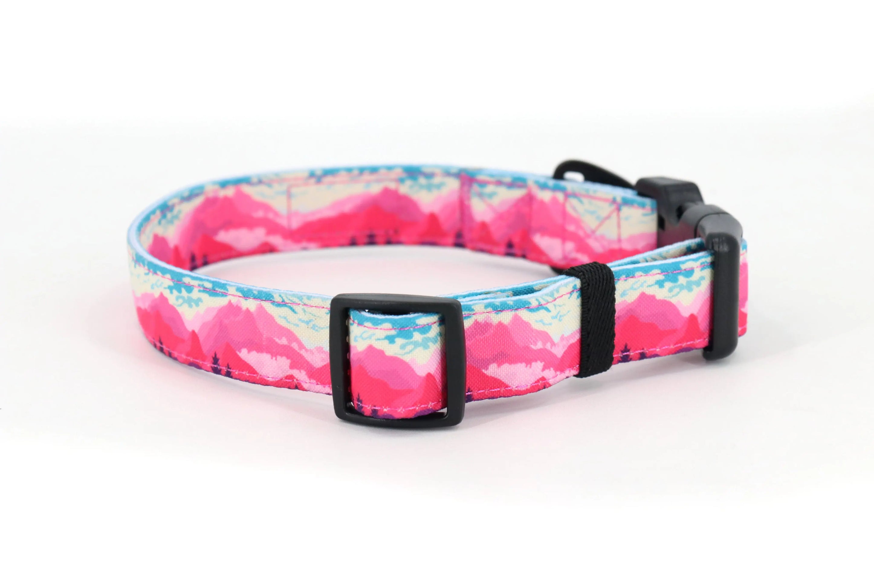 Mountainscape Adjustable Dog Collar - Pink Barking Fancy