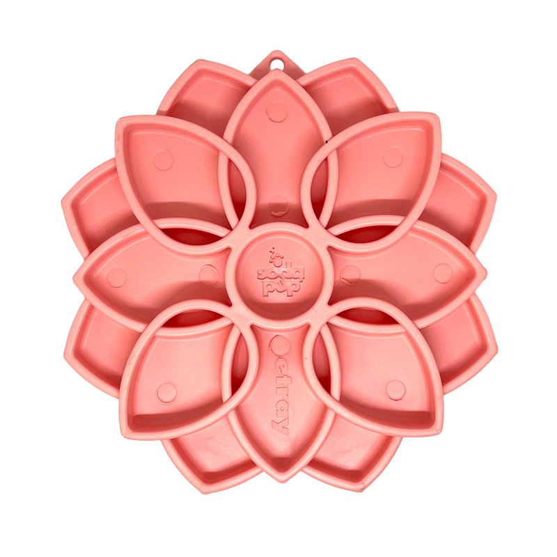 Mandala Softie eTray Shallow Slow Feeder Dog Bowl with Suction Cups |  USA Made