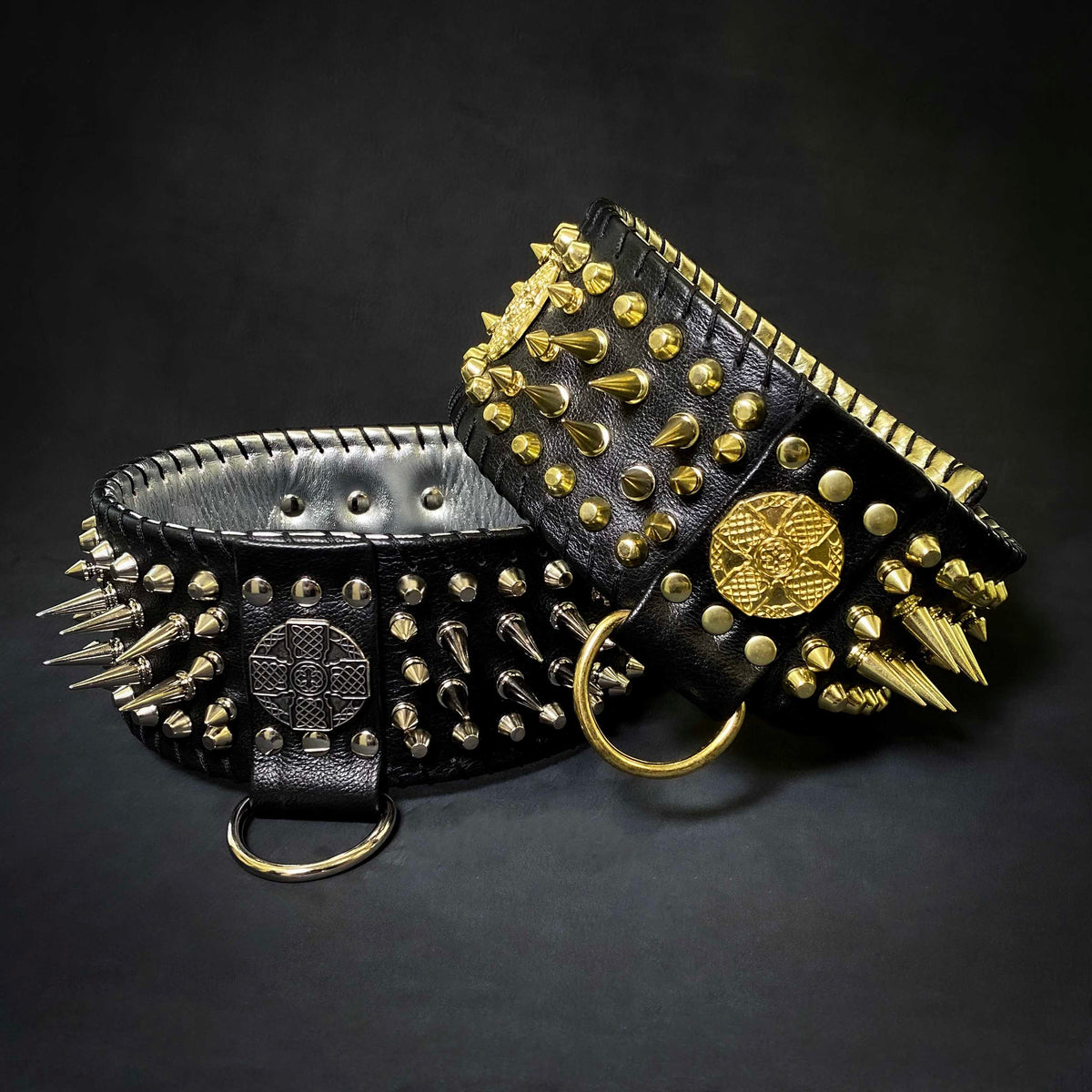 Bestia Imperium 3.15" Hand-Stitched Leather Show Collar
