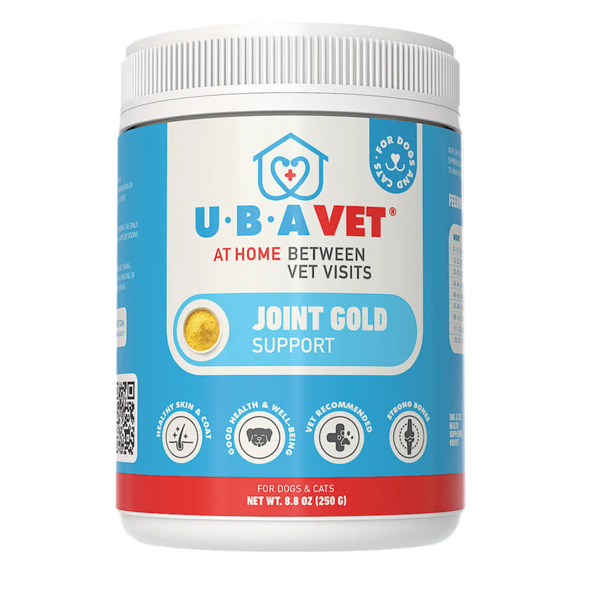 UBAVET Joint Gold Support Powder for Dogs & Cats – 8.8 oz / 250 g